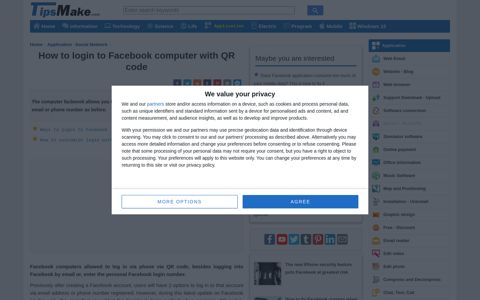 How to login to Facebook computer with QR code - Tips Make