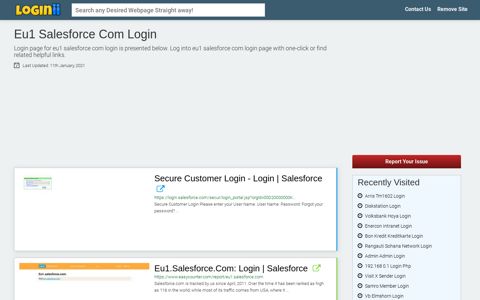 Eu1 Salesforce Com Login - Loginii.com