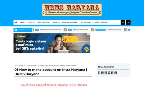01-How to make account on Intra Haryana | HRMS Haryana