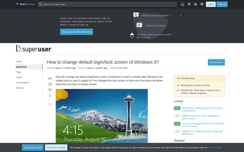 How to change default login/lock screen of Windows 8 ...