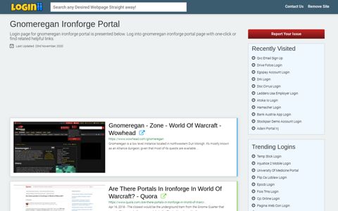 Gnomeregan Ironforge Portal - Loginii.com