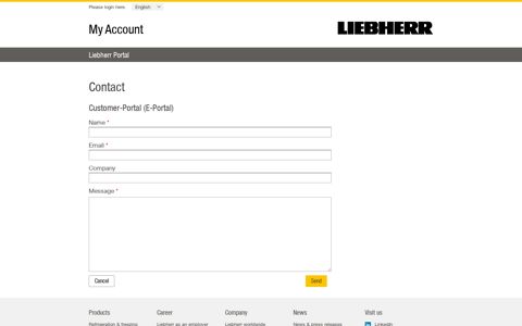 Contact Customer-Portal (E-Portal) - Liebherr