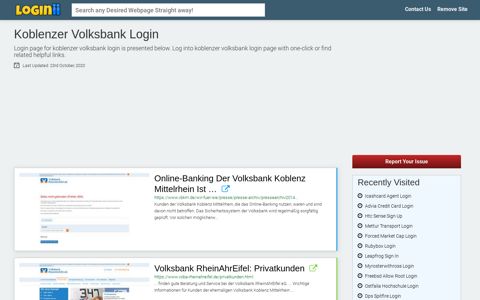 Koblenzer Volksbank Login | Accedi Koblenzer Volksbank