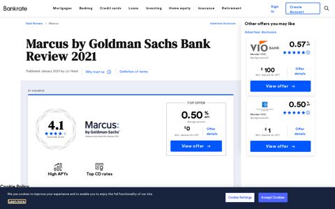 Marcus by Goldman Sachs Bank Review 2020 | Bankrate
