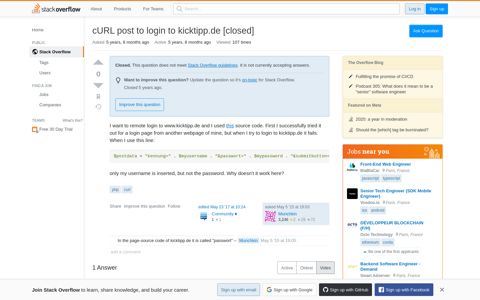 cURL post to login to kicktipp.de - Stack Overflow