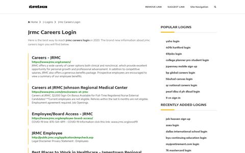 Jrmc Careers Login ❤️ One Click Access - iLoveLogin