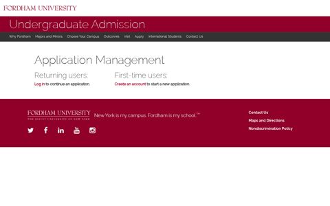 Application Management - Undergraduate Admission