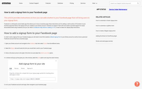 How to add a signup form to your Facebook page