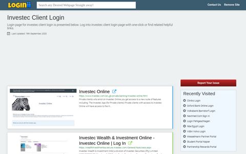 Investec Client Login - Loginii.com