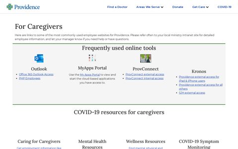 For Caregivers | Providence