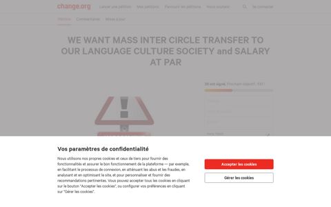 Petition · WE WANT MASS INTER CIRCLE TRANSFER TO ...