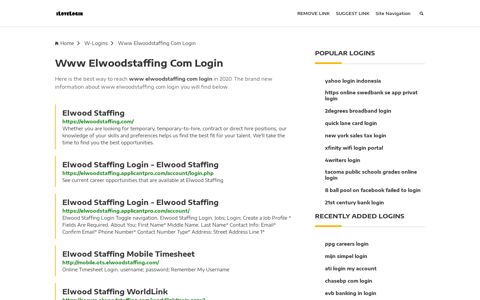 Www Elwoodstaffing Com Login ❤️ One Click Access - iLoveLogin