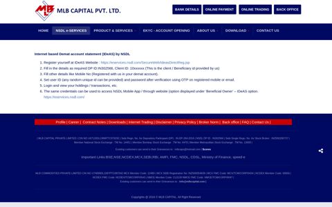 NSDL e-SERVICES - Mlb Capital