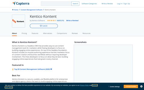 Kentico Kontent Reviews and Pricing - 2020 - Capterra