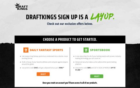 Sign Up for DraftKings