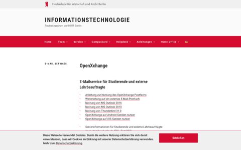 E-Mail Services - Informationstechnologie - HWR Berlin