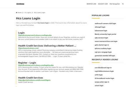 Hcs Loans Login ❤️ One Click Access - iLoveLogin