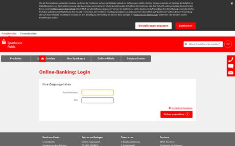 Online-Banking: Login - Sparkasse Fulda