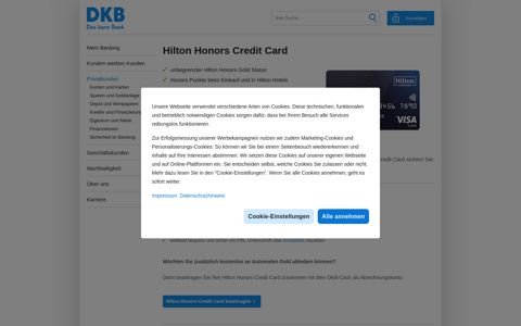 Hilton Honors Credit Card | DKB AG