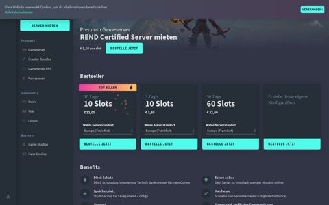 REND Certified Server mieten - gportal