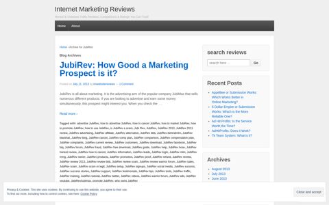 JubiRev | Internet Marketing Reviews