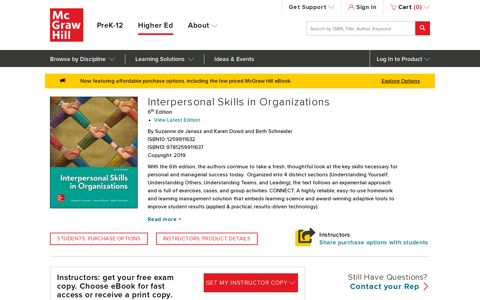 Interpersonal Skills in Organizations - McGraw Hill