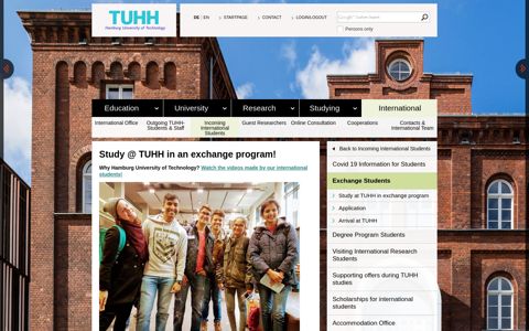 Incoming International Students – Exchange Students - TUHH