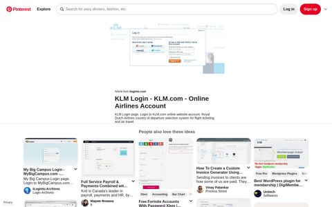 KLM Login - KLM.com - Online Airlines Account | Login, How ...