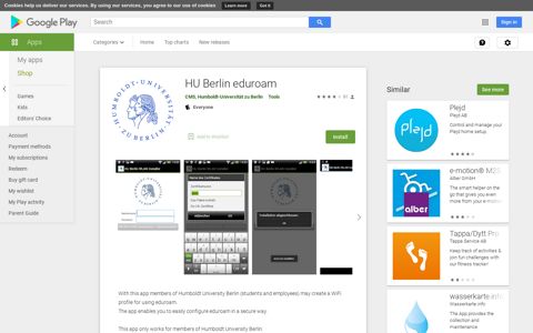 HU Berlin eduroam - Apps on Google Play