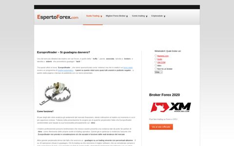 Europroftrader - Truffa o servizio affidabile? - Forex Trading