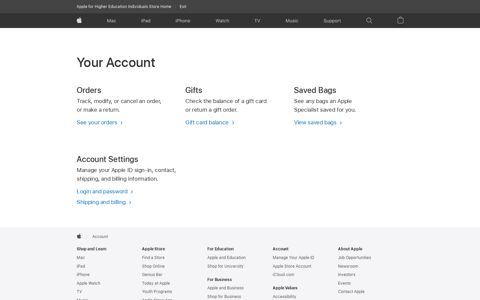 Your Account - Education - Apple (CA)