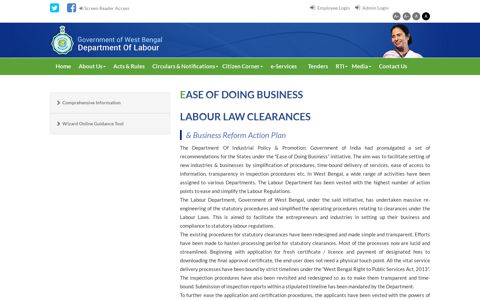Ease of Doing Business | Department Of Labour - WB Labour
