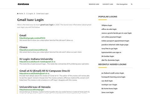 Gmail Iuav Login ❤️ One Click Access - iLoveLogin