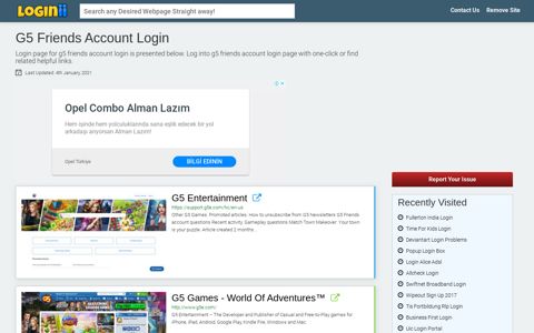 G5 Friends Account Login - Loginii.com