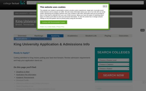 King University Application & Admissions Information
