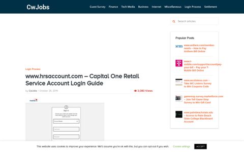 www.hrsaccount.com - Capital One Retail Service Account ...