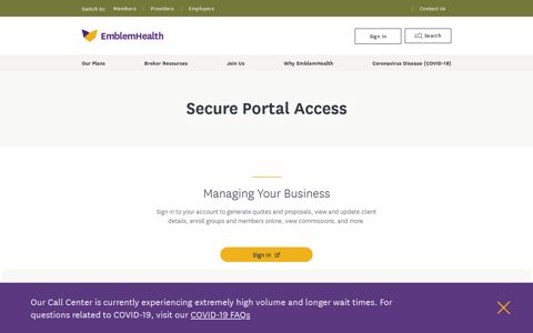 Broker Portal Access | EmblemHealth