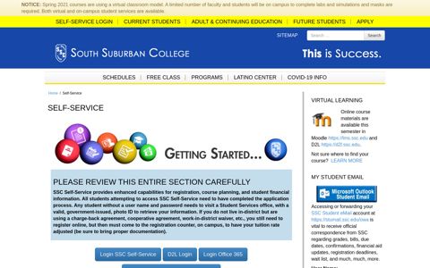 Self-Service | South Suburban College