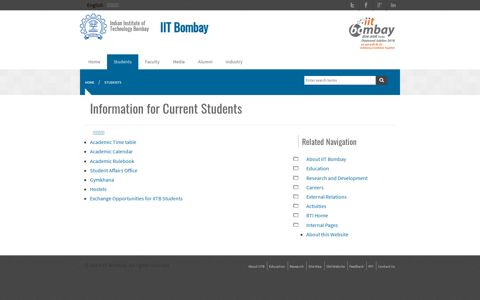 Information for Current Students | IIT Bombay