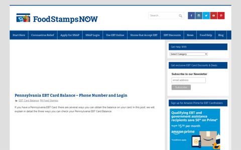 Pennsylvania EBT Card Balance – Phone Number and Login ...