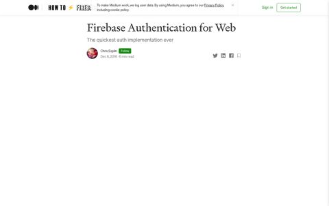Firebase Authentication for Web. The quickest auth ...