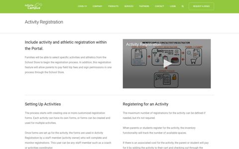 Activity Registration · Infinite Campus