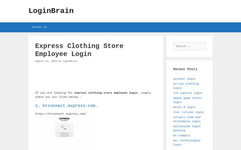 express clothing store employee login - LoginBrain