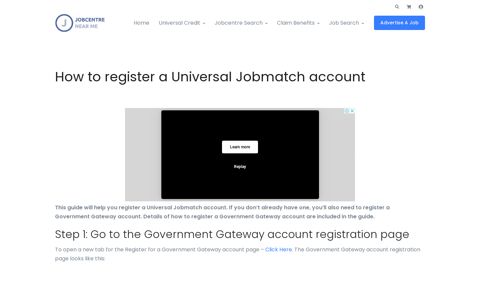 How To Register A Universal Jobmatch Account - Jobcentre
