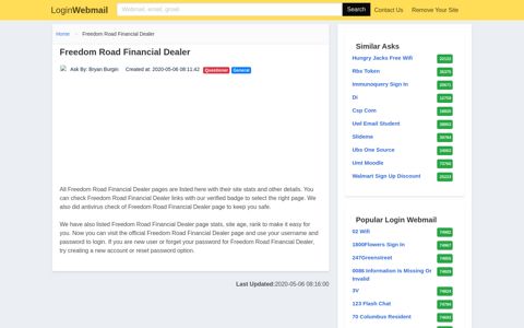 Login Freedom Road Financial Dealer or Register New Account
