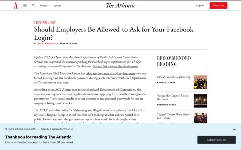Should Employers Be Allowed to Ask for Your Facebook Login ...