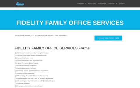 FIDELITY FAMILY OFFICE SERVICES Forms on Laser App