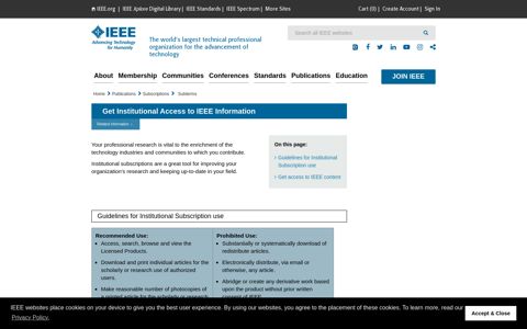 Get Institutional Access to IEEE Information - IEEE