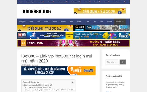 iBet888 🥇- Link vip vào ibet888.net login mới nhất 2020 ...