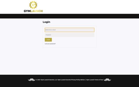 Gym Launch SMS Portal: Login
